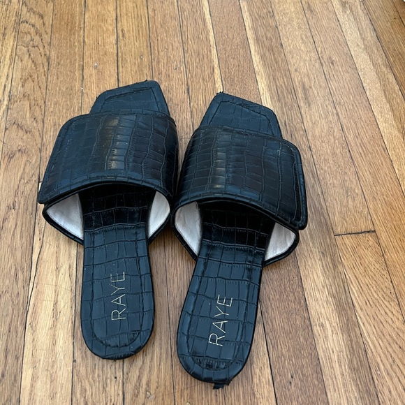 Raye the label leather croc slides - Picture 3 of 4